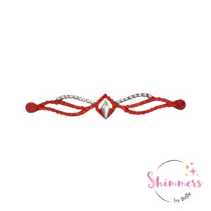 Shimmers Bracelet Small Wing/Red Silver
