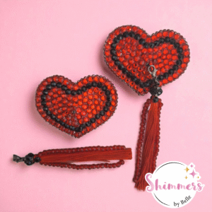 Shimmers - Hearts Red/Black