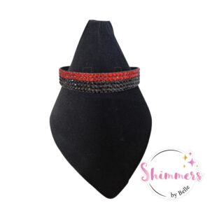 Shimmers Necklace Choker Black/Red
